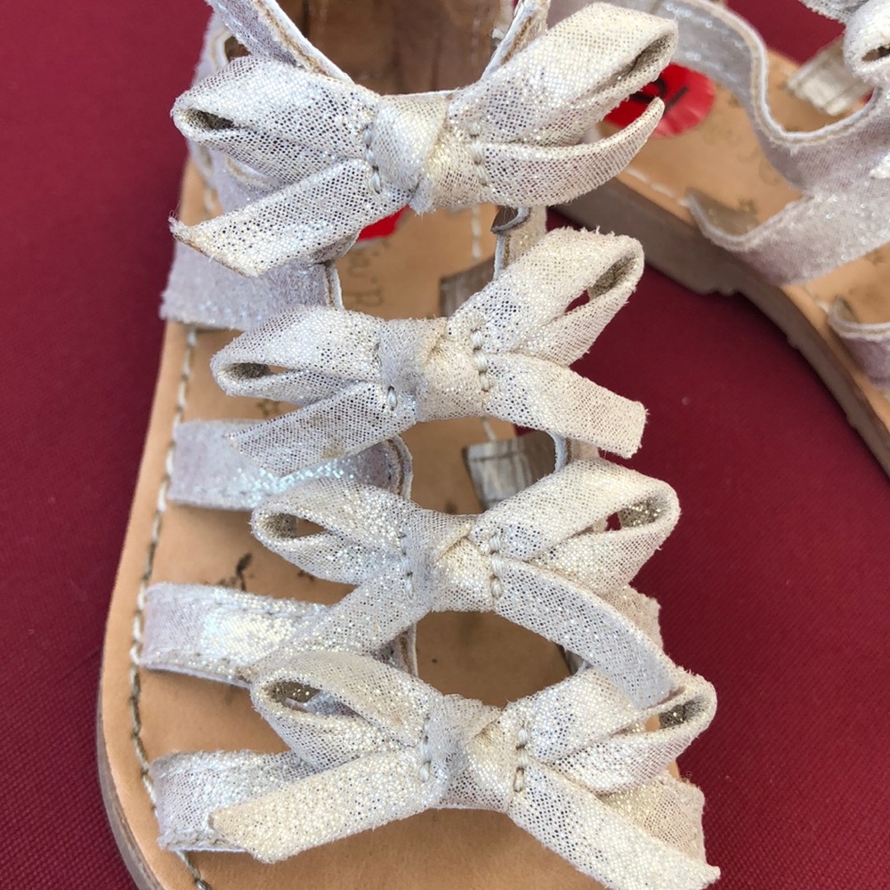 Golden Semi-Gladiator Sandals by Cynthia Rowley - Picture 4 of 9